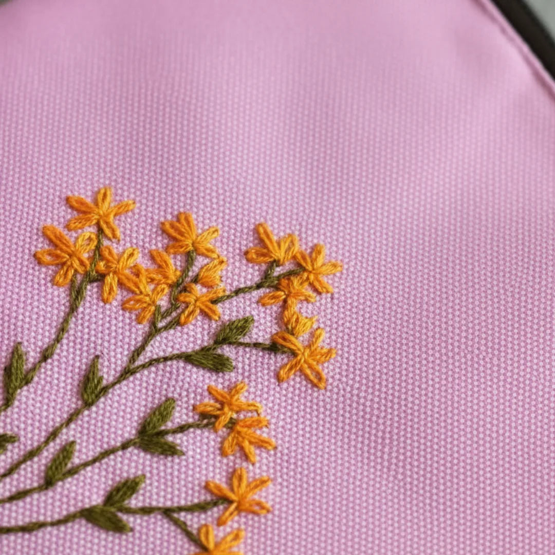 Lavender Embroidered Whisper Pouch