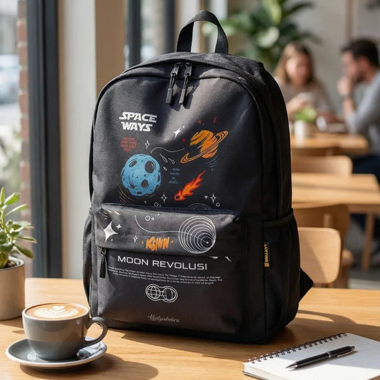 DB138 Cosmic Circuit Allover Printed Backpack