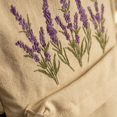 Lavender Bloom Embroidered Backpack