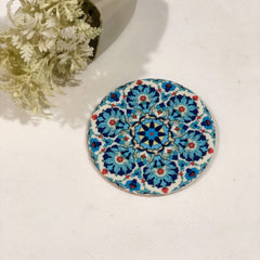 TC019-Azure Bloom Tea Coaster