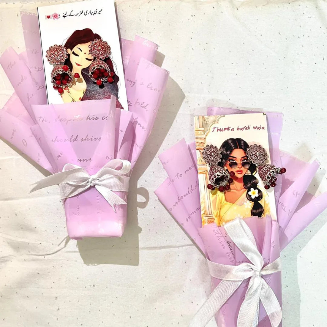 Eid Jhumka Bouquet Card