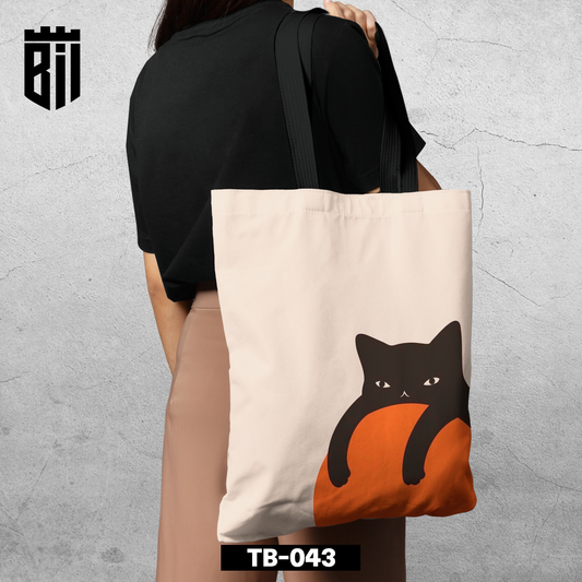 TB043 Cat Art Tote Bag