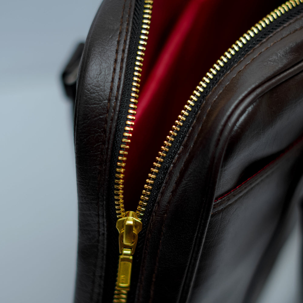 Classic Black Leatherite Laptop Sleeve Bag - BREACHIT