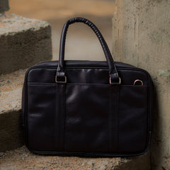 Classic Brown Leatherite Laptop Sleeve Bag - BREACHIT