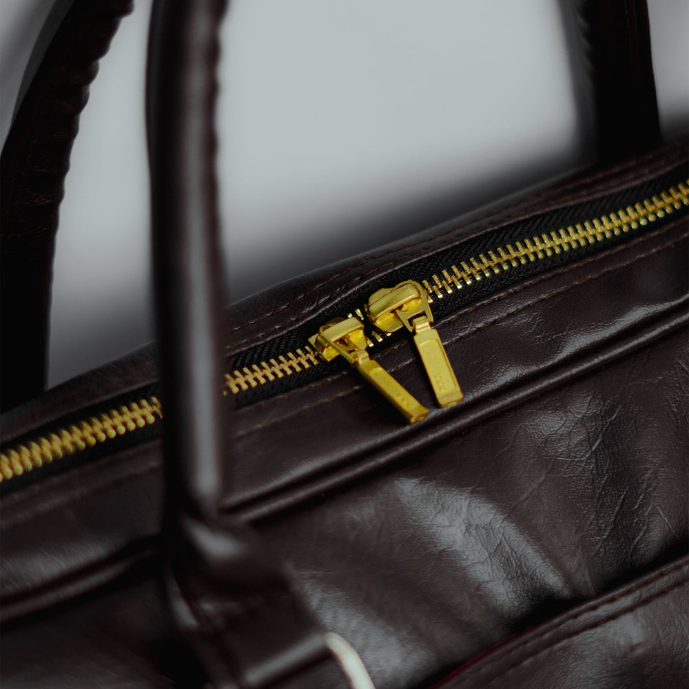 Classic Brown Leatherite Laptop Sleeve Bag - BREACHIT