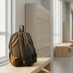 DB067 Black Allover Printed Backpack - BREACHIT