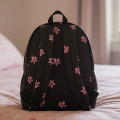 DB082 Pink Floral Art Allover Printed Backpack - BREACHIT