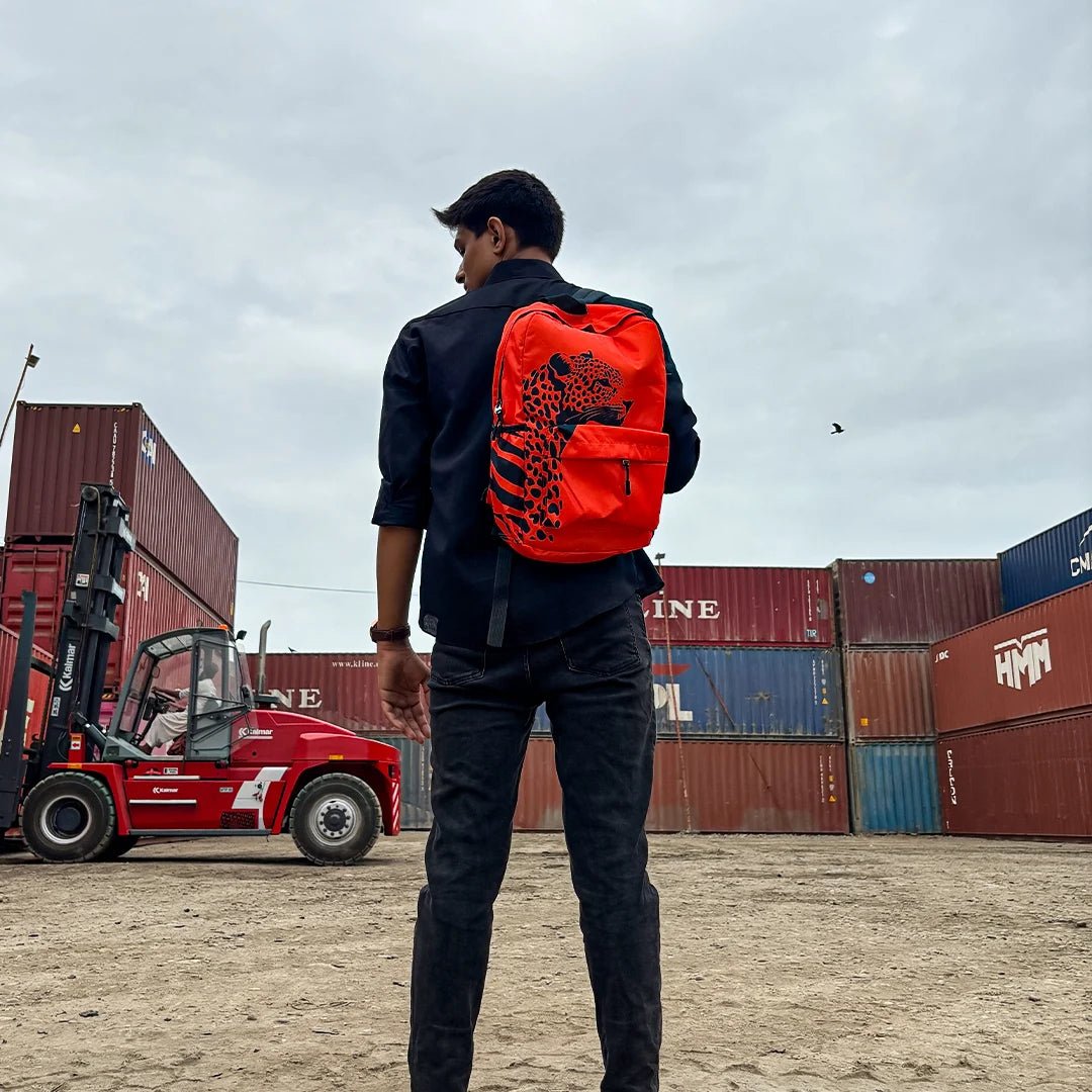 DB153 Savannah Streak Allover Printed Backpack - BREACHIT