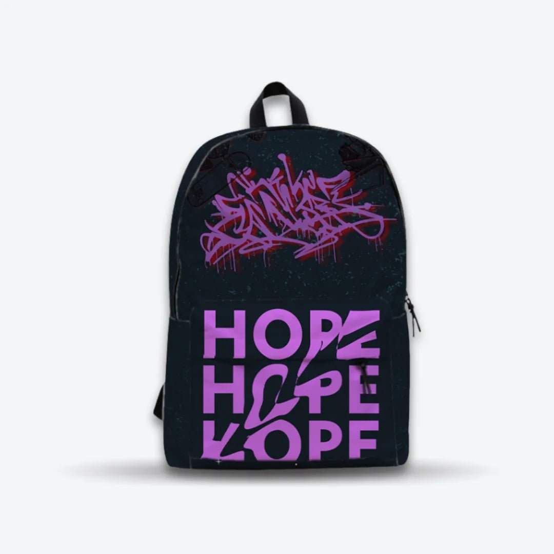 DB154 Street Hope Allover Printed Backpack - BREACHIT