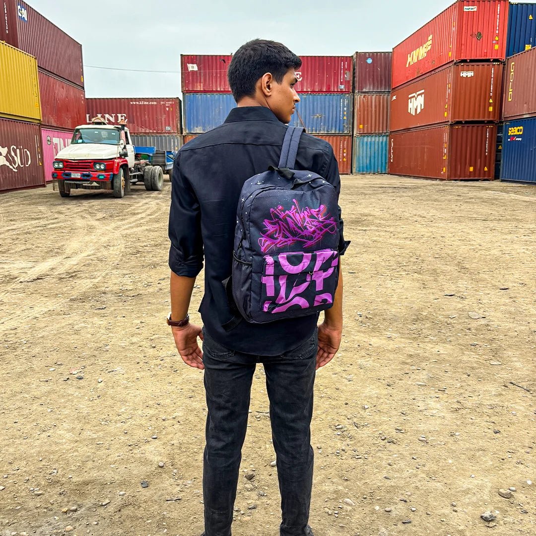 DB154 Street Hope Allover Printed Backpack - BREACHIT