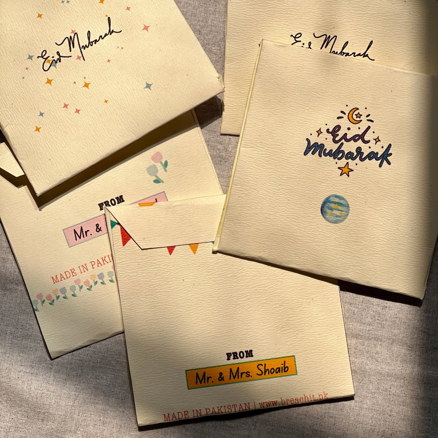 Eid Hues | Your Name Mini Textured Envelopes - BREACHIT