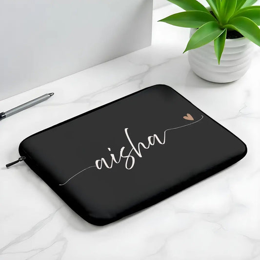 L314 Midnight Elegance Name Laptop Sleeve - BREACHIT