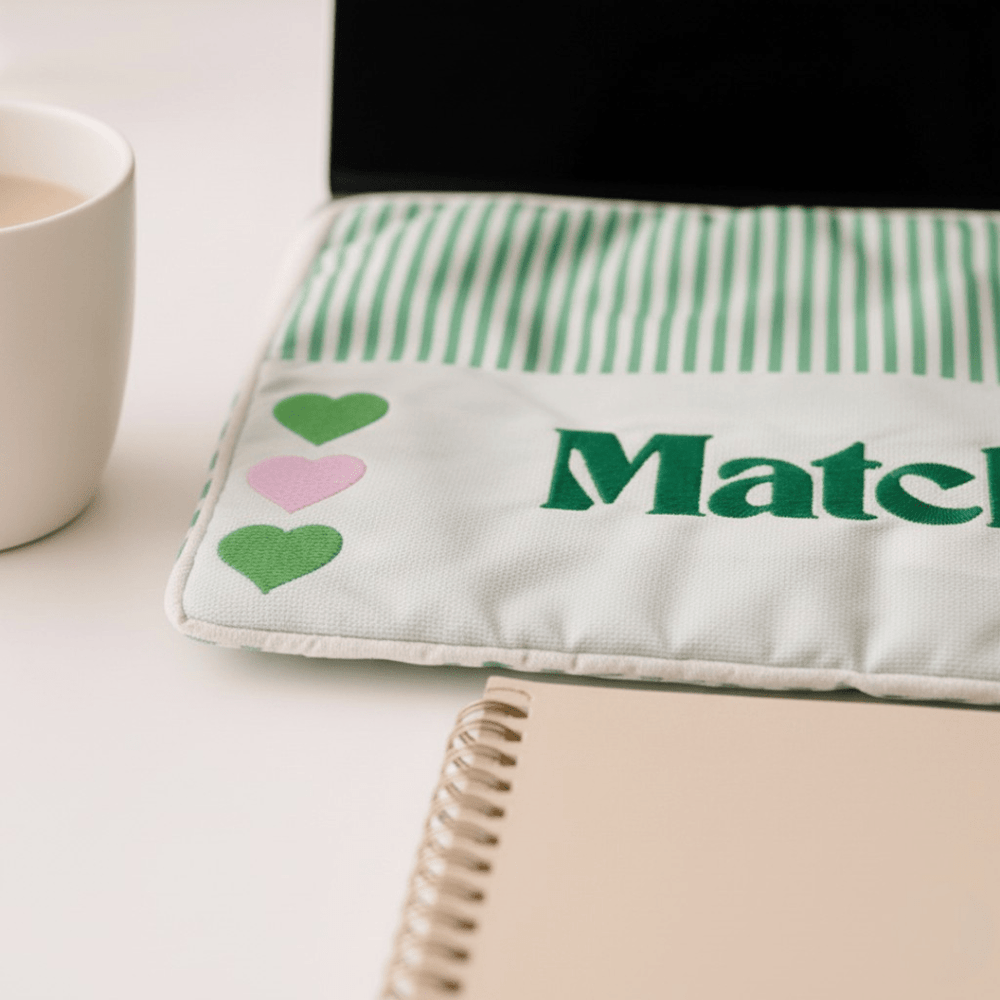 Matcha Muse Embroided Laptop Sleeve - BREACHIT