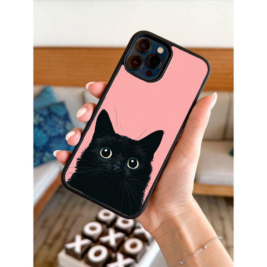 MC499 Black Cat White Pookie Design Mobile Case - BREACHIT