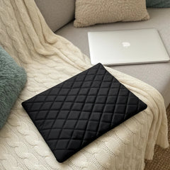 Midnight Black Quilt Puffer Laptop Sleeve - BREACHIT