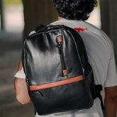 Noir Leatherite Backpack - BREACHIT