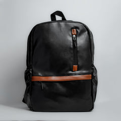 Noir Leatherite Backpack - BREACHIT