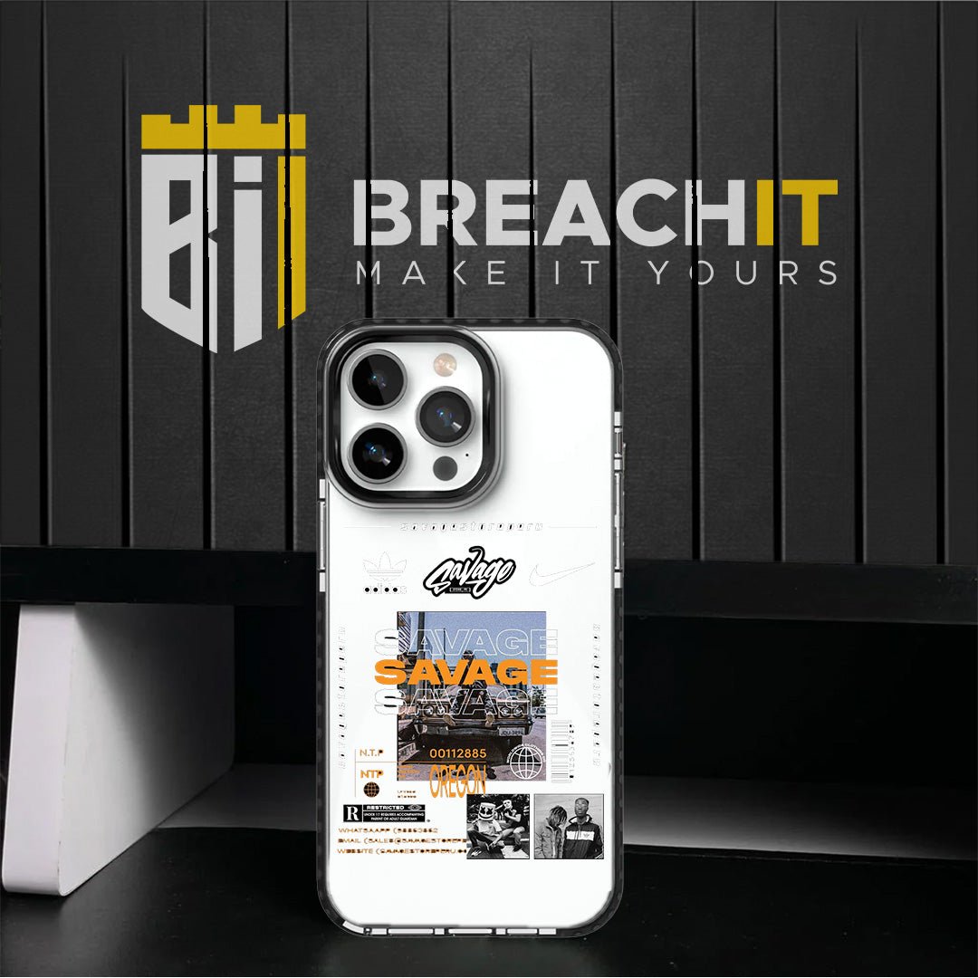 PC014 Savage Acrylic Black Border Mobile Case - BREACHIT