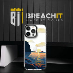 PC015 Sunset Acrylic Black Border Mobile Case - BREACHIT