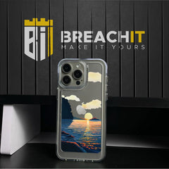 PC015 Sunset Acrylic Black Border Mobile Case - BREACHIT