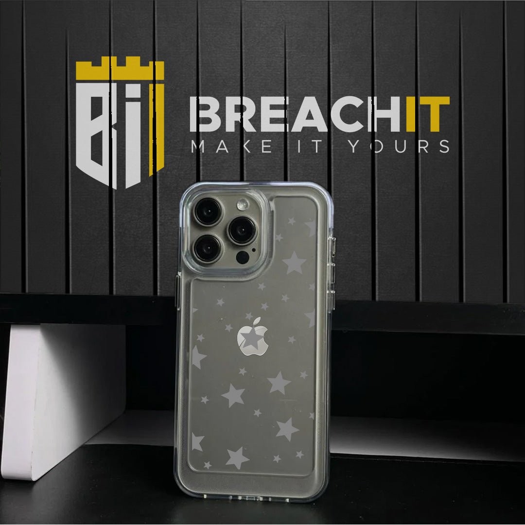 PC017 Stars Acrylic Black Border Mobile Case - BREACHIT