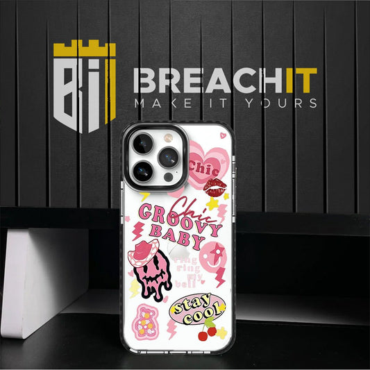 PC018 Groovy Baby Acrylic Black Border Mobile Case - BREACHIT