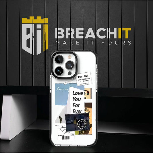 PC027 Love you Forever Acrylic Black Border Mobile Case - BREACHIT