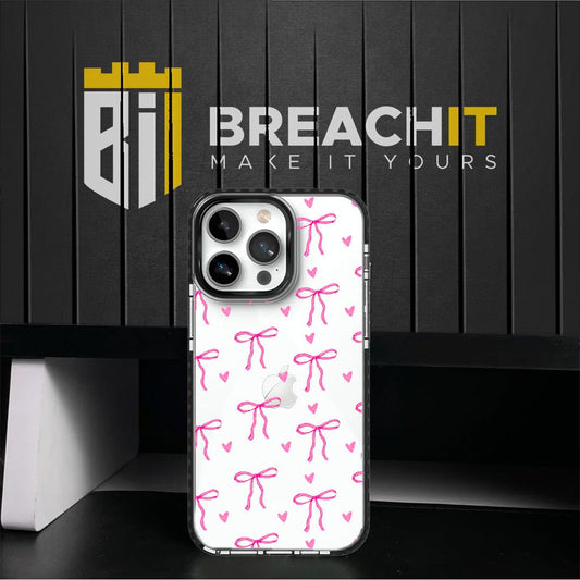 PC040 Pink Pookie Acrylic Black Border Mobile Case - BREACHIT