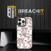 PC045 Blush Bows Acrylic Black Border Mobile Case - BREACHIT