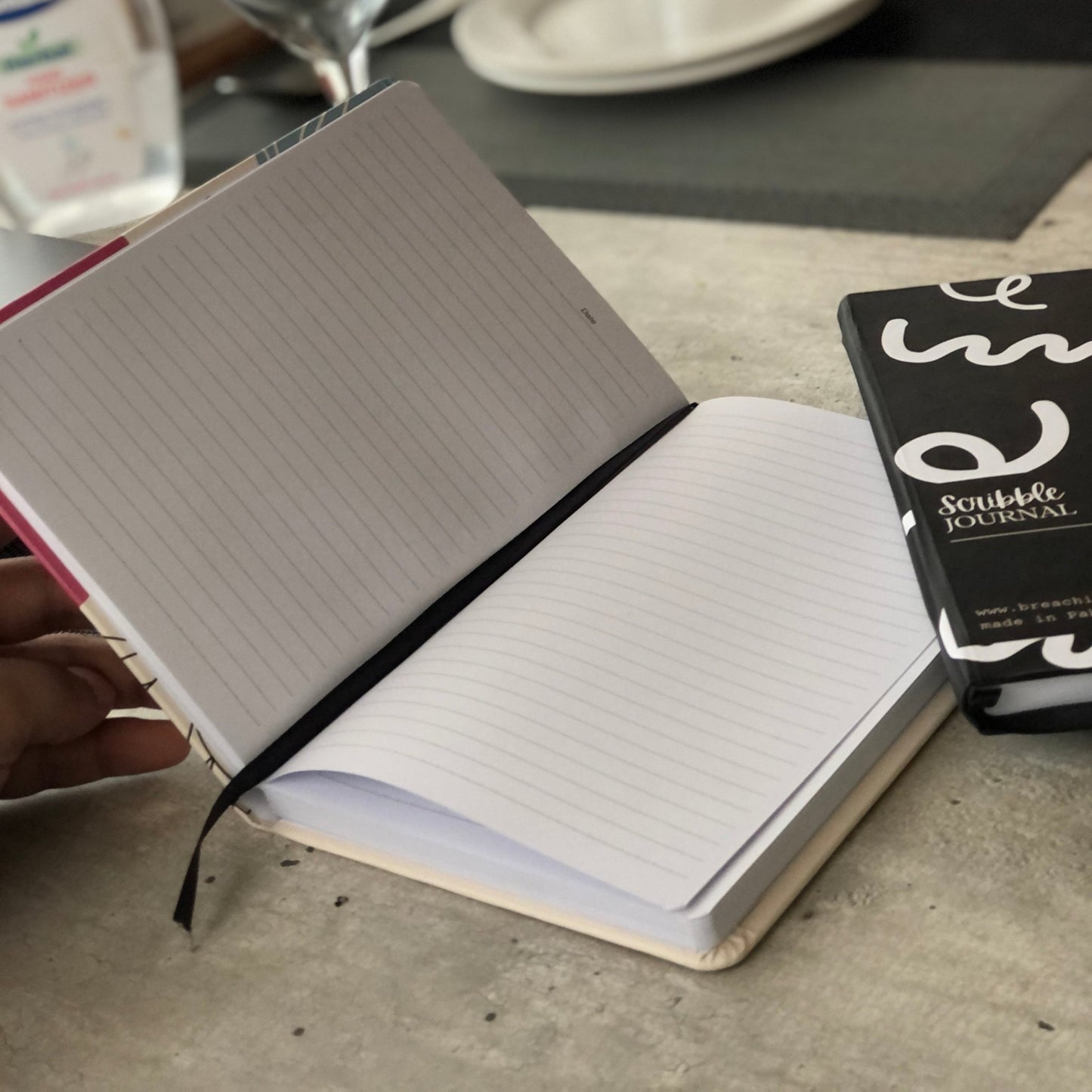 SJ019 - Black Petal Scribble Journal - BREACHIT