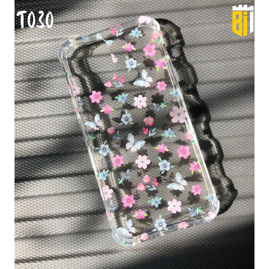 T030 Flowers Transparent Design Mobile Case - BREACHIT