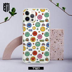 T127 Emojis Transparent Design Mobile Case - BREACHIT