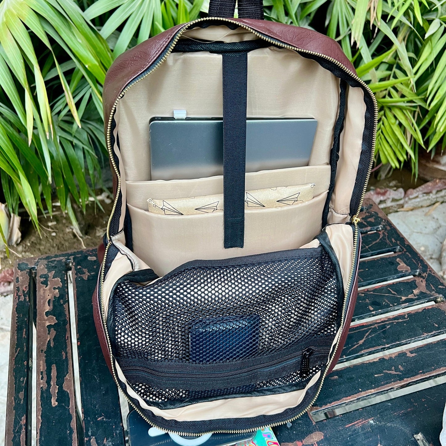 The Brown Voyager Leatherite Backpack - BREACHIT