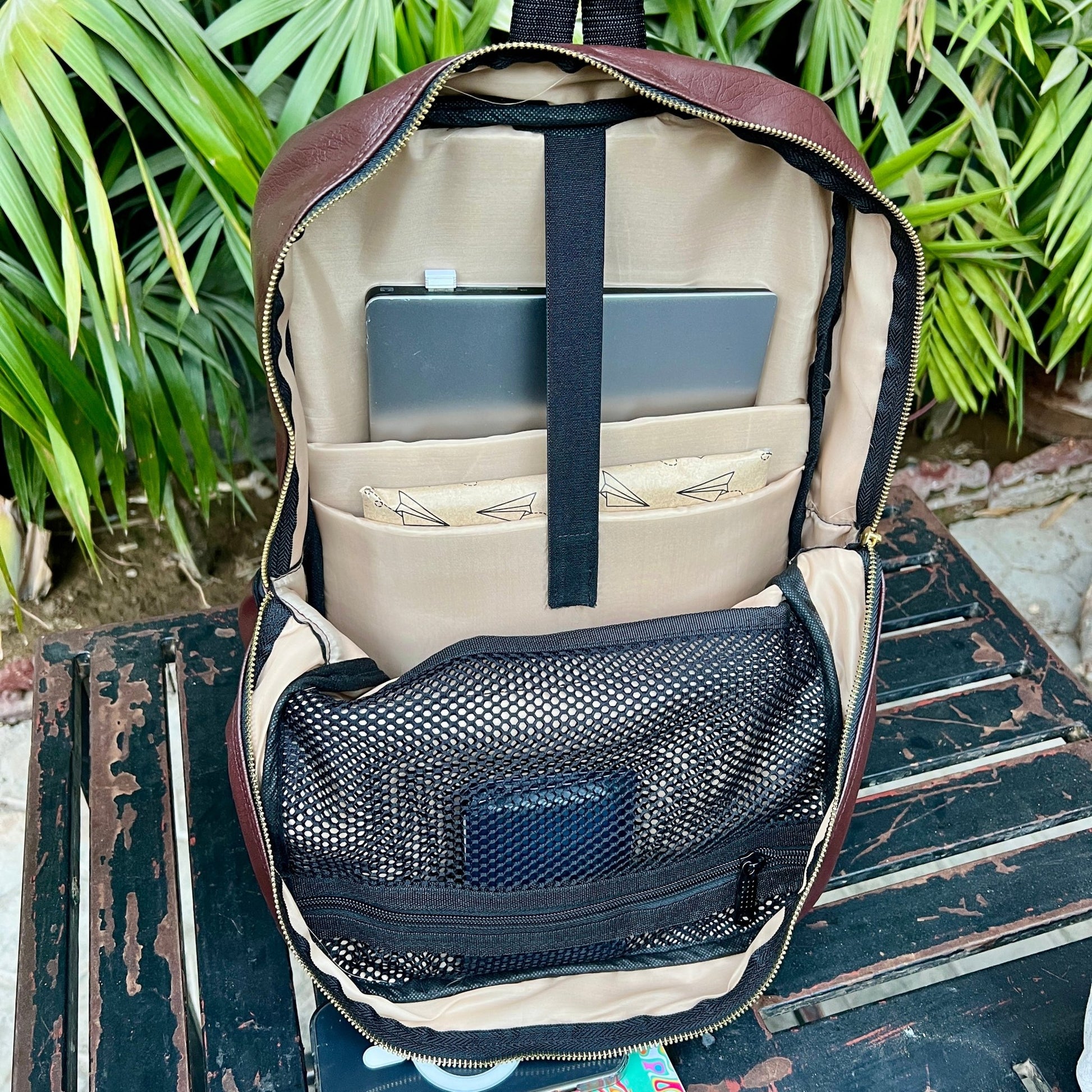 The Brown Voyager Leatherite Backpack - BREACHIT