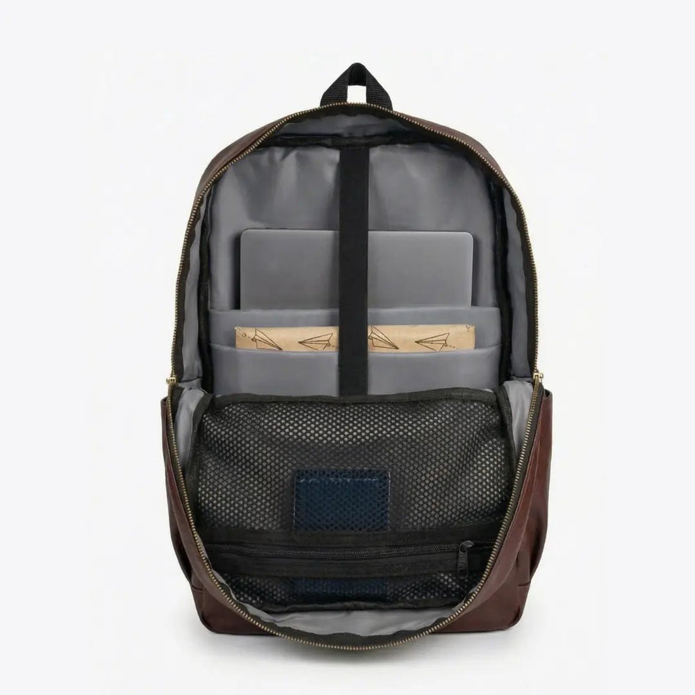 The Brown Voyager Leatherite Backpack - BREACHIT