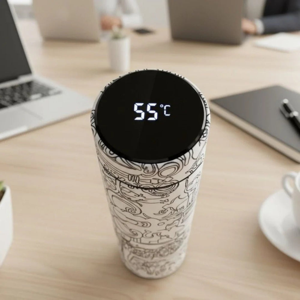 WB018 - Graffiti Printed Temperature Water Bottle - BREACHIT