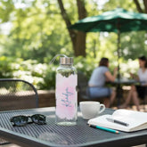 WB026 - Sea Green Printed Glass Water Bottle - BREACHIT