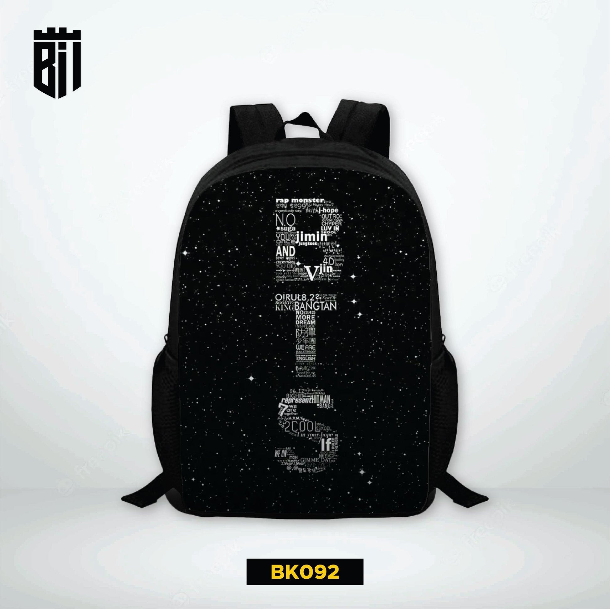 BK092 Black BTS Backpack - BREACHIT