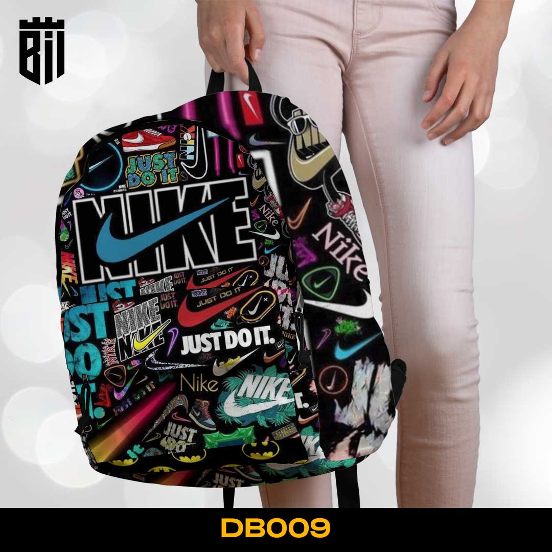 DB009 Just Do It Allover Printed Backpack - BREACHIT