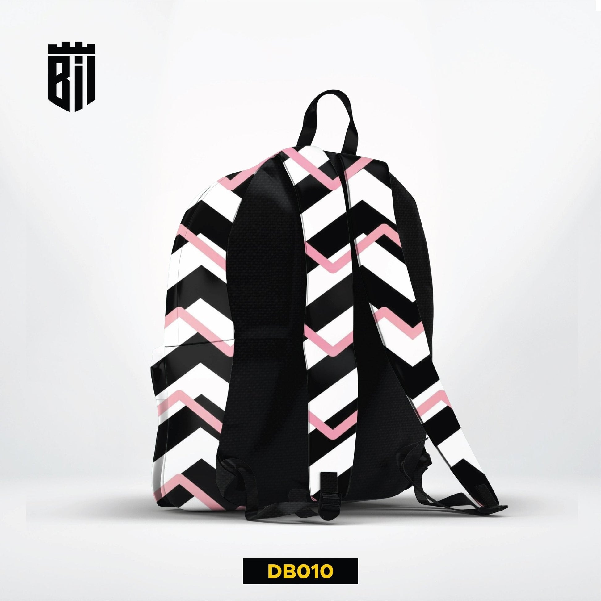 DB010 Wave Striped Allover Printed Backpack - BREACHIT