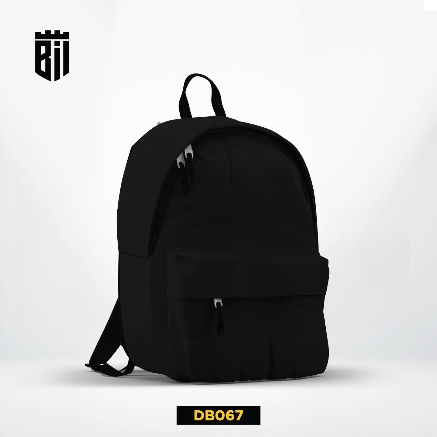 DB067 Black Allover Printed Backpack - BREACHIT