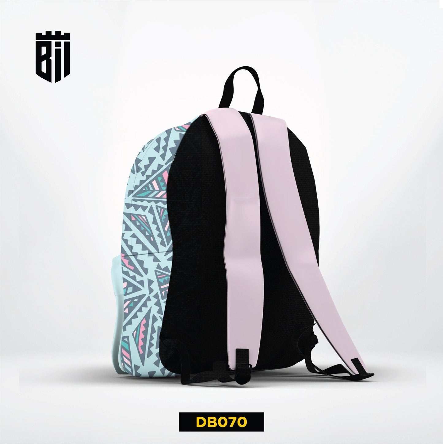 DB070 Blue Abstract Allover Printed Backpack - BREACHIT
