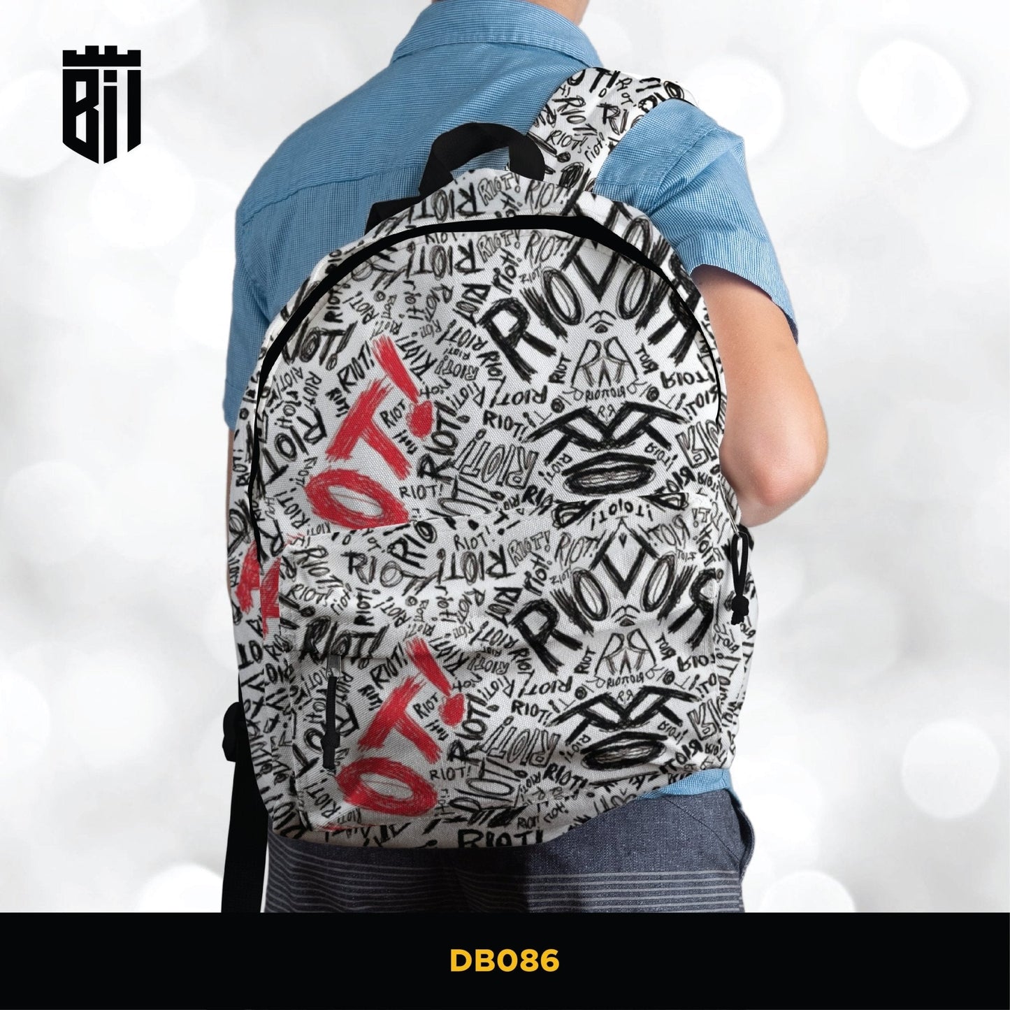 DB086 Riot Graffiti Art Allover Printed Backpack - BREACHIT