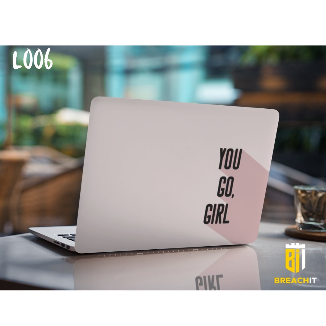 L006 Pink Girls Laptop Skin - BREACHIT