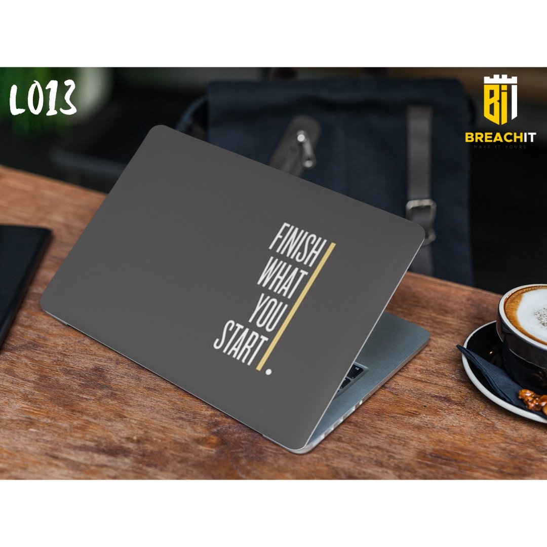 L013 Gray Laptop Skin - BREACHIT