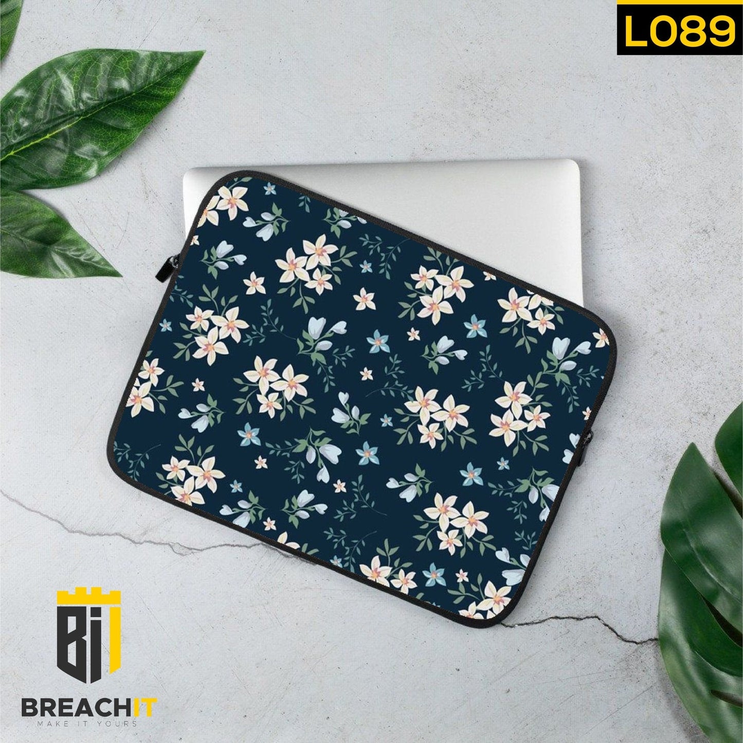 L089 Flowers Laptop Sleeve - BREACHIT
