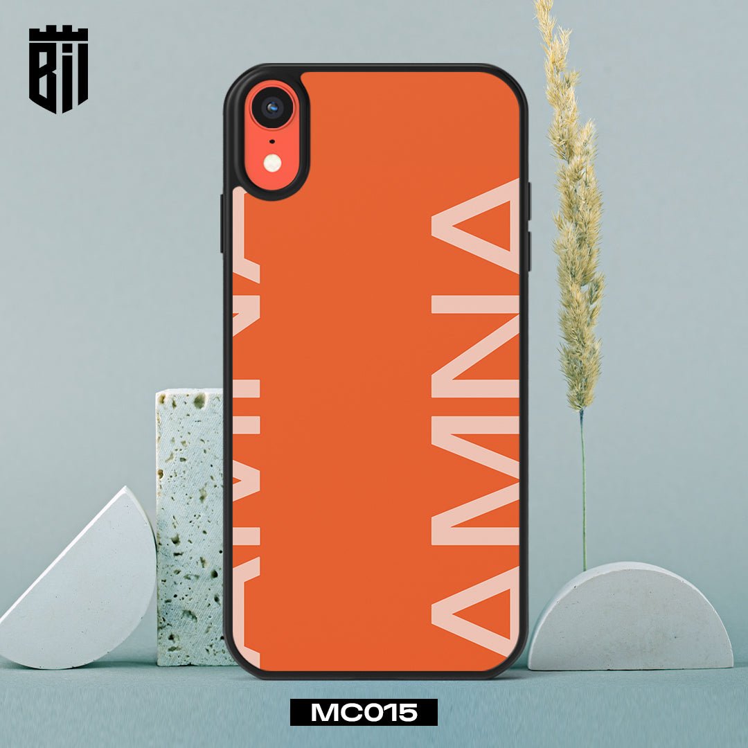 MC015 Orange Name Customized Mobile Case - BREACHIT