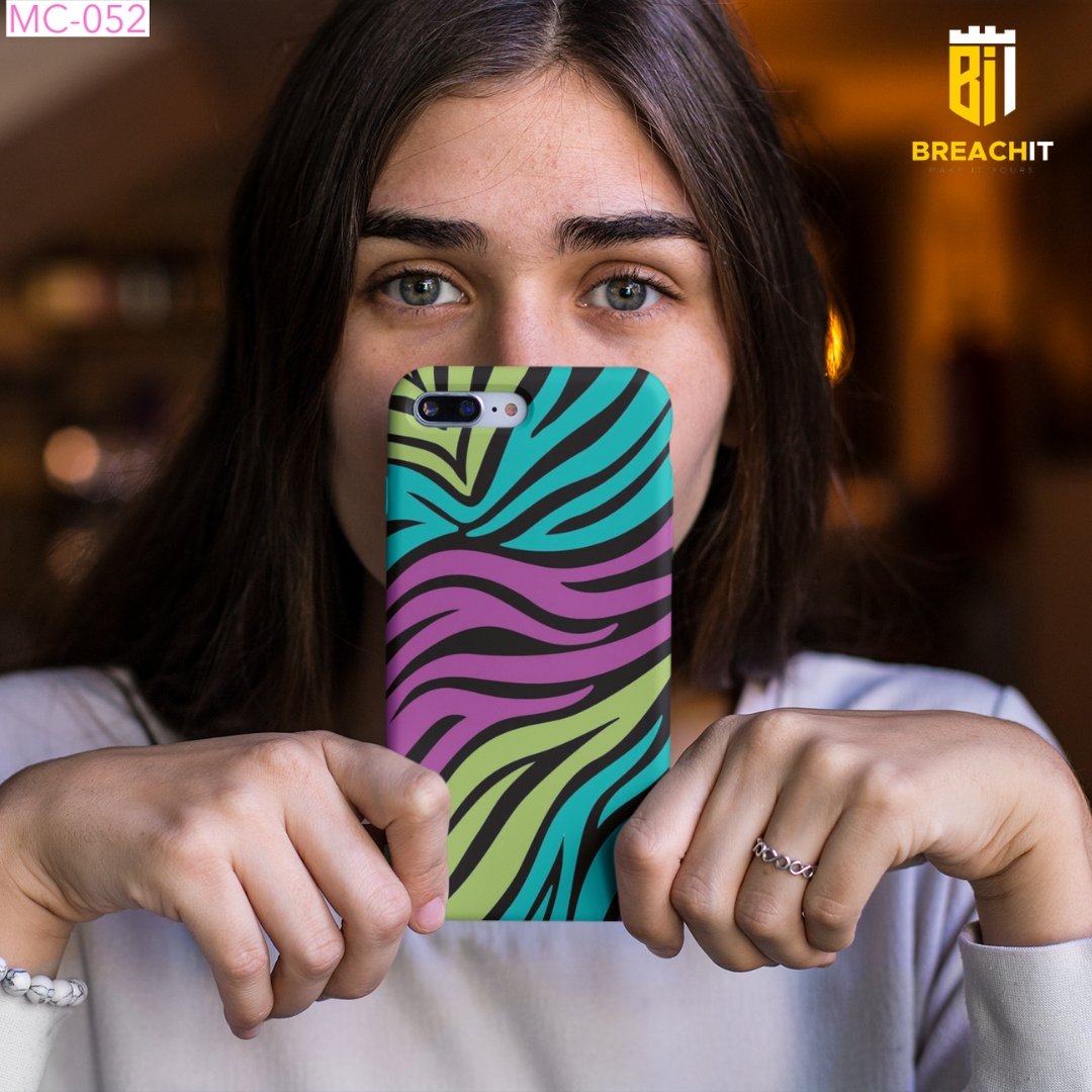 MC052 Purple Blue Abstract Design Mobile Case - BREACHIT