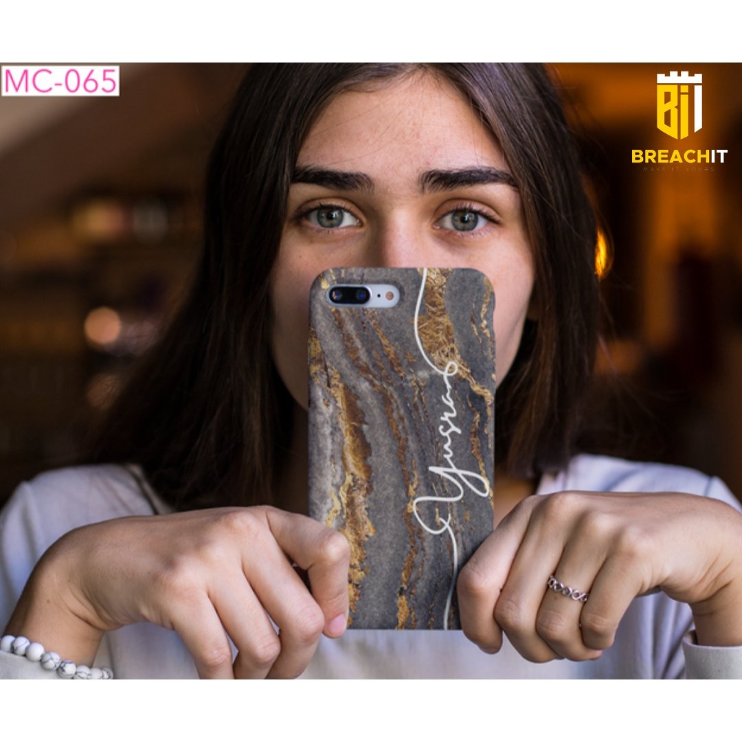 MC065 Brown Name Design Mobile Case - BREACHIT