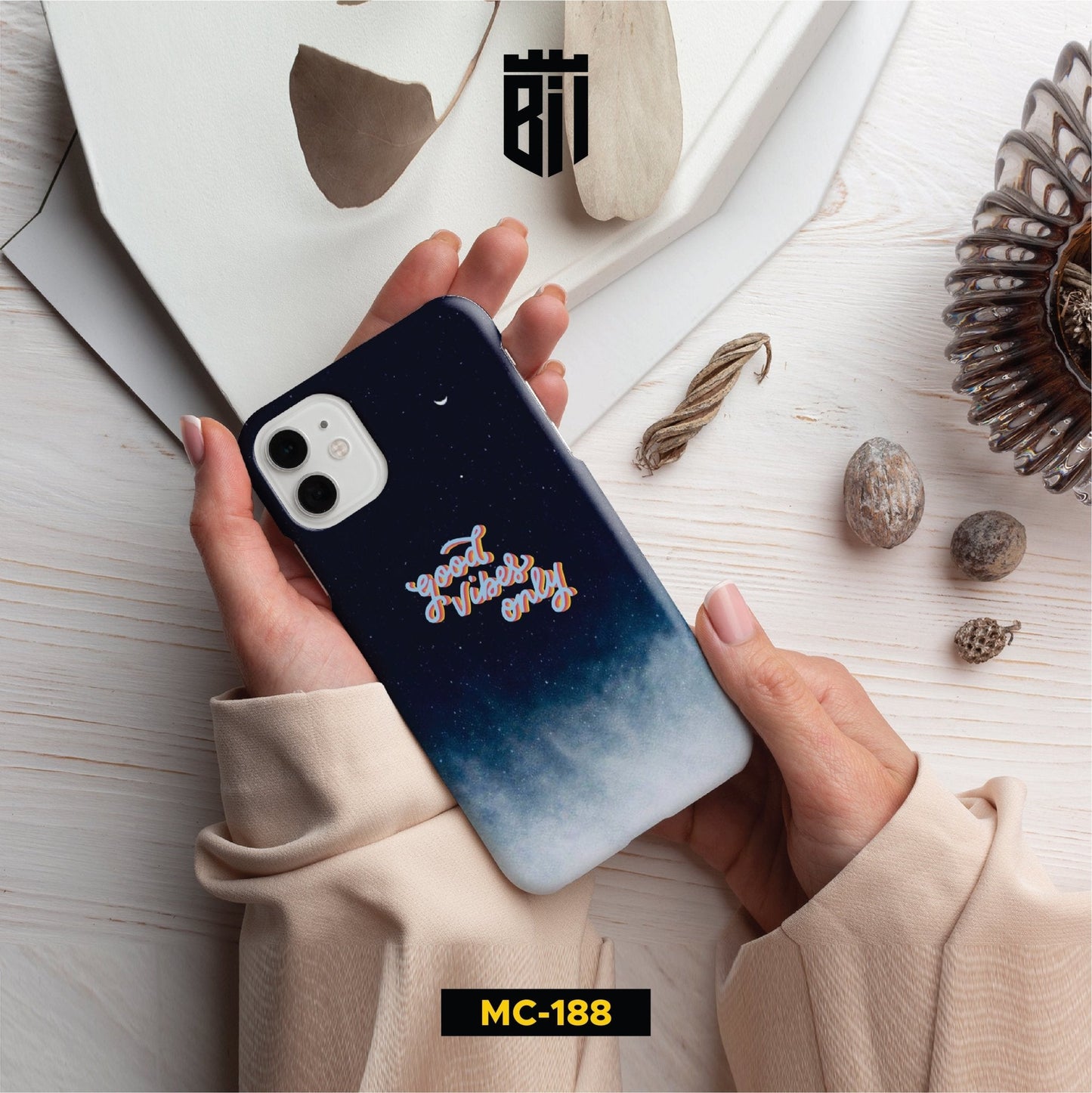 MC188 Good Vibes Only Customized Mobile Case - BREACHIT